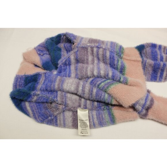 Aritzia Sunday Best women's kitten v-neck fuzzy‎ knit crop sweater M - Picture 6 of 11